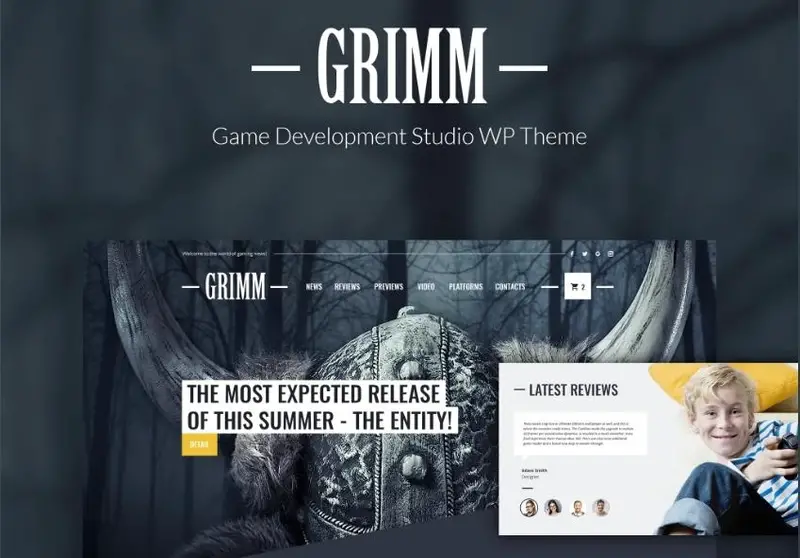 GRIMM - Game Development Studio WordPress Theme