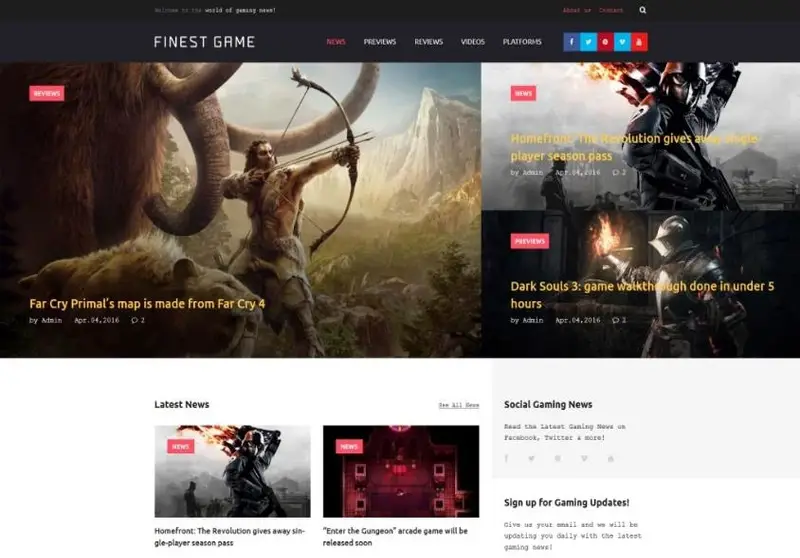 Game Portal WordPress Theme