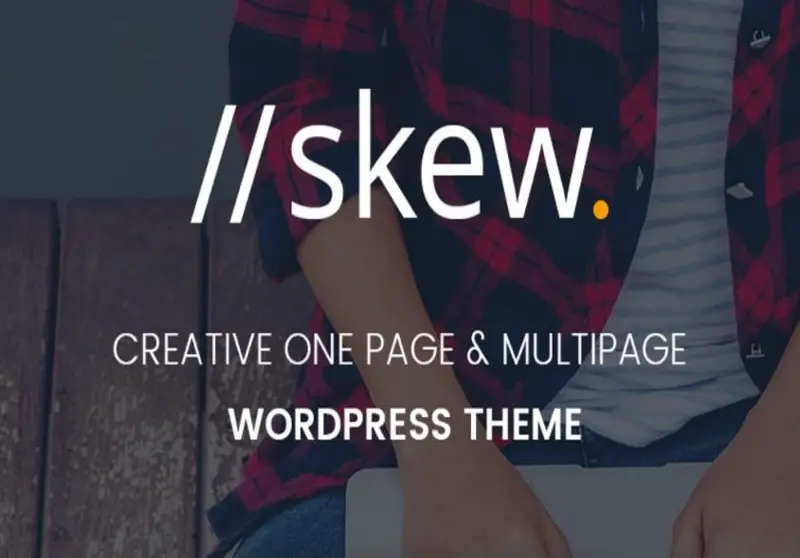 One page & Multipage Skew WordPress Theme