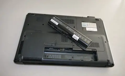 battery removed from laptop