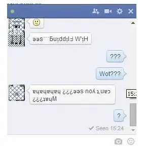 facebook chat messages upside down