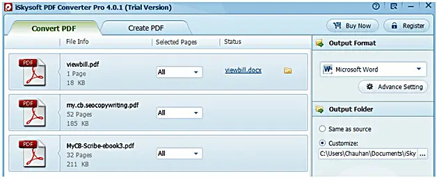 iSkysoft PDF Converter screenshot 4