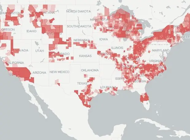 spectrum internet coverage across the US