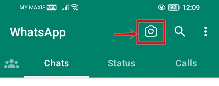 whatsapp symbols: camera icon