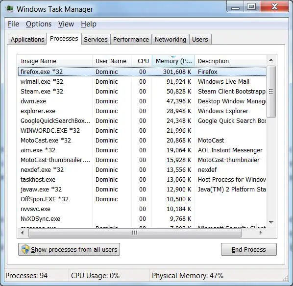 windows task manager