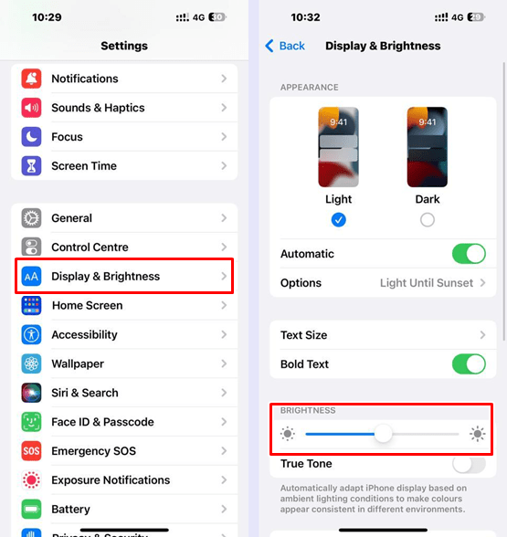 fix iphone screen flickering; increase iPhone screen brightness