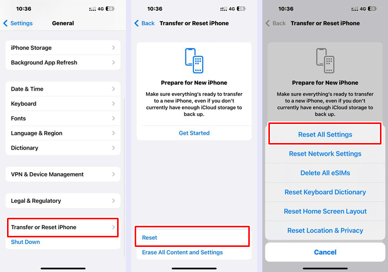 iphone screen flickering fixes: reset your iPhone