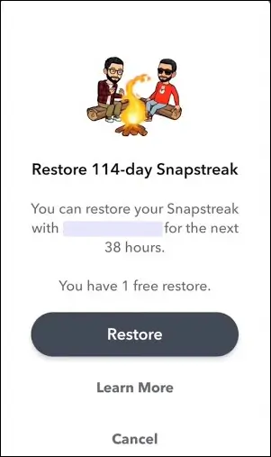 How to restore lost snapstreak: 1-time free snapstreak restoration