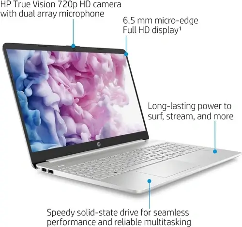 HP 15.6" Laptop (Side View)