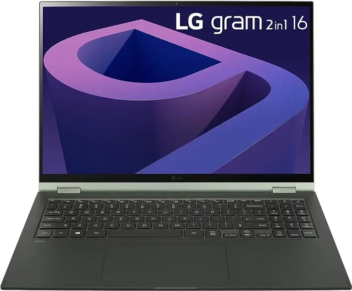Best Laptops for Pharmacy Students: LG gram (2022) Laptop 16T90Q 2-in-1 (Front View)