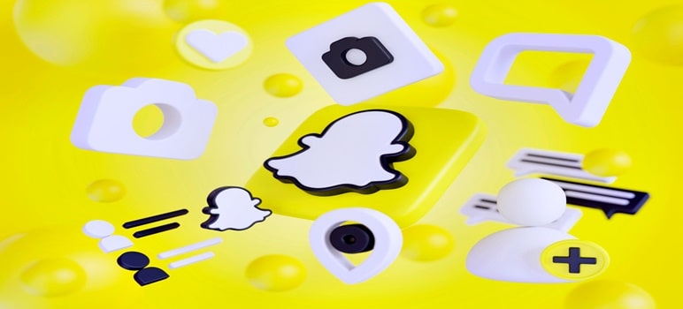 Meanings of Various Snapchat Symbols, Icons and Emojis, Explained : This image shows the Snapchat logo surrounded by Snapchat's numerous symbols, icons and emojis.