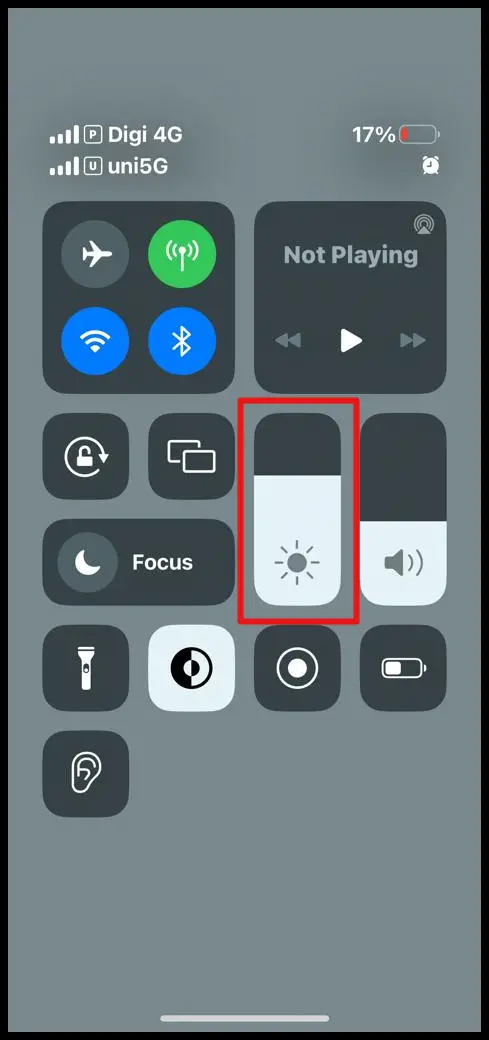 How to Adjust iPhone Screen Settings to Ease Your Eyes: Slide the Brightness bar until the level of brightness that is comfy for your eyes