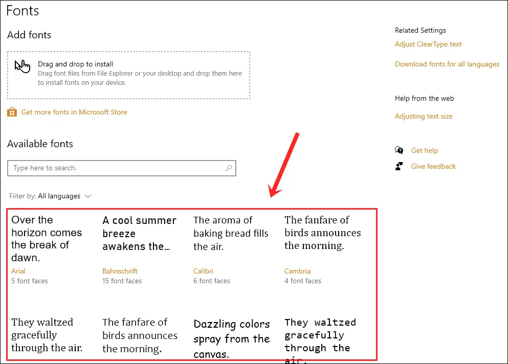 How to Adjust Windows Screen Settings to Ease Your Eyes: Choose a font that is easy to read