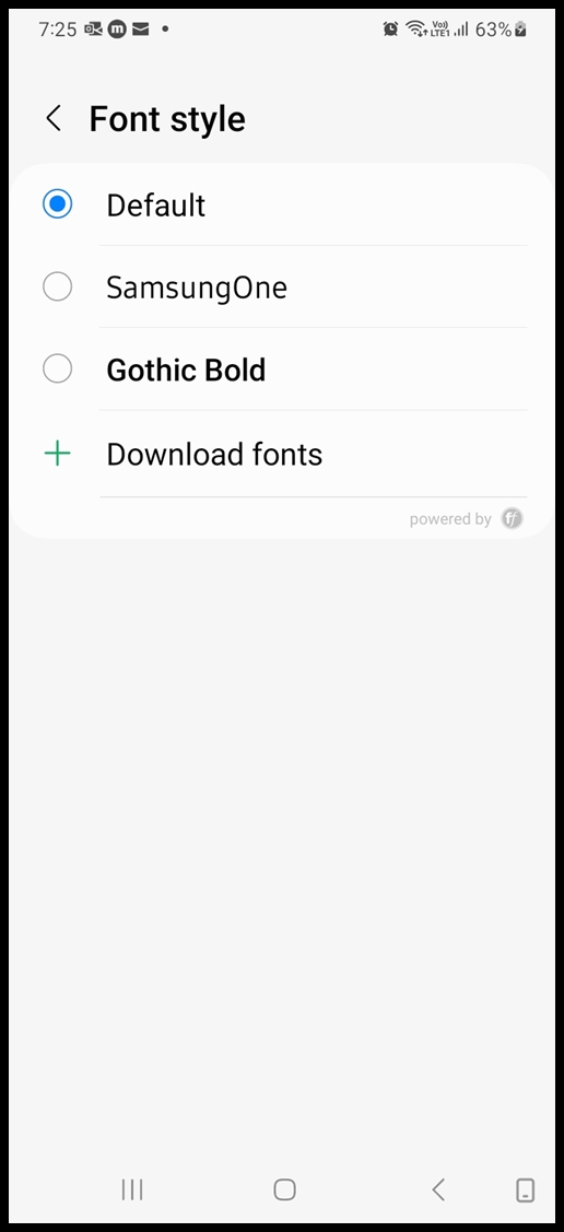 How to Adjust Android Screen Settings to Ease Your Eyes: Choose font styles according to your comfort