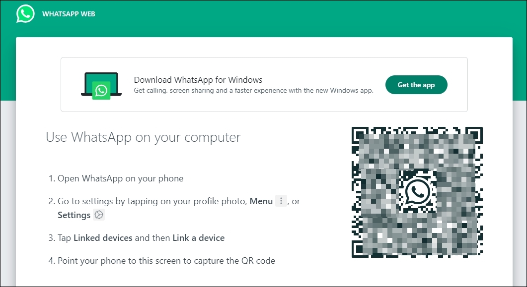 Open WhatsApp Web from Your Browser