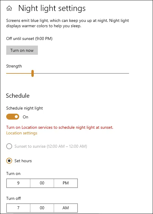 How to Adjust Windows Screen Settings to Ease Your Eyes: Schedule Night light to turn on automatically during the evening or adjust the color temperature manually.