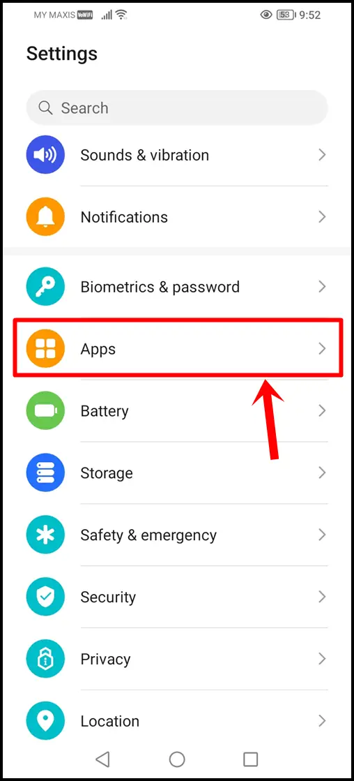 Clearing Cache and Data of Gboard: Go to "Apps" in the Settings.