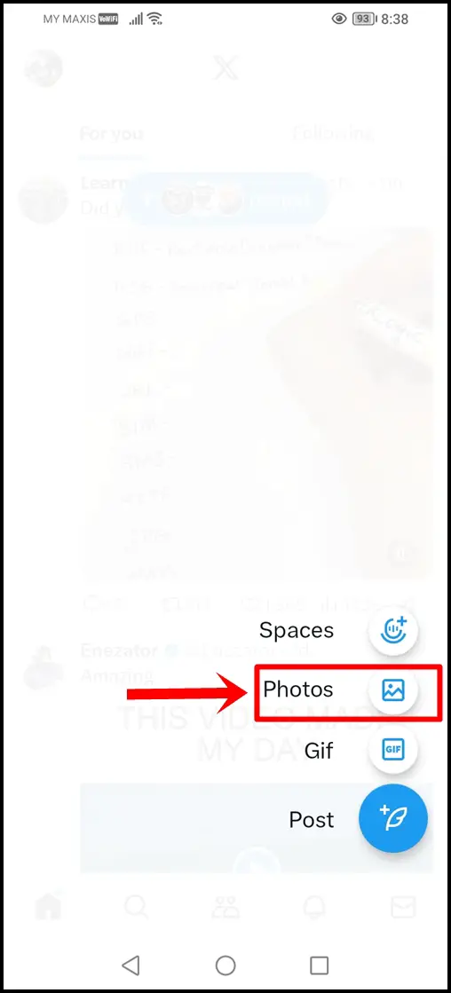 The meanings of X's (Twitter) symbols and icons: This image shows one of the screens on X (Twitter). The Photos Icon is highlighted.