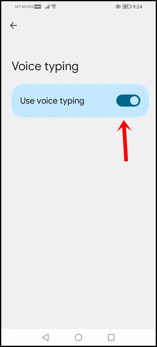 Fix 'No permission to enable: Voice typing' error on Android - How to Turn on Voice to Text on Android: Toggle on "Use voice typing".