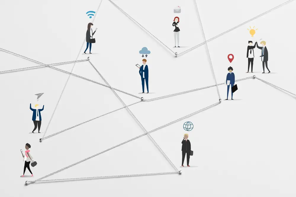 How to Use Relationship Mapping Effectively - This image shows global communication background, business network design.