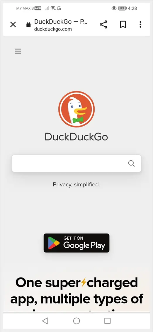 Google Alternatives - DuckDuckGo
