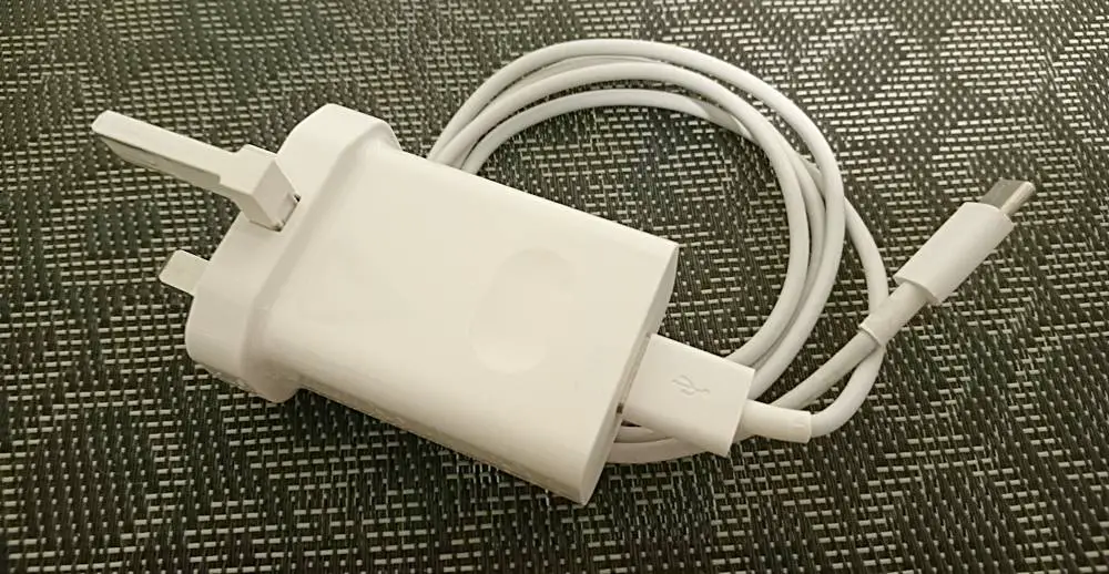 Fix Android ghost touch issues: This photo shows an Android phone charger.