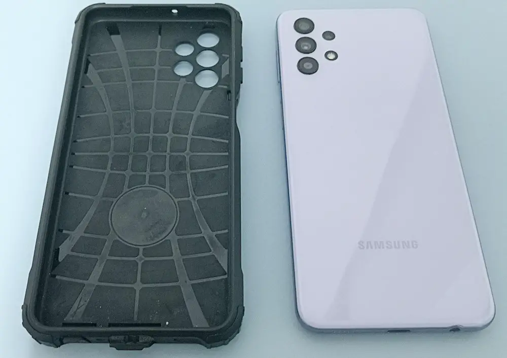 How to get rid of ghost touch problems on Android phones: This photo shows an Android phone that has been removed from its protective case to allow better heat dissipation.
