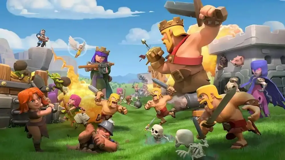This is a screenshot from the game Clash of Clans (All troops).
