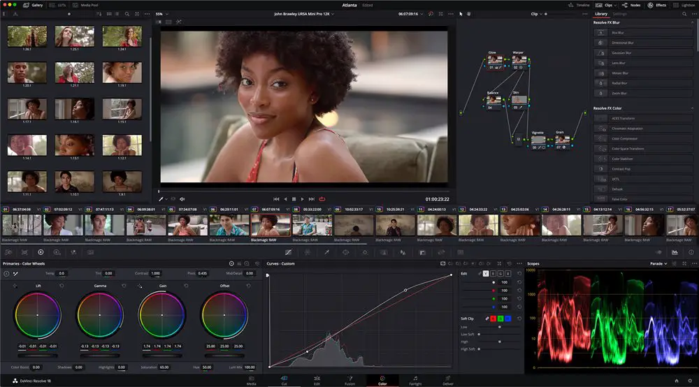 How to Edit 4K Videos Without Losing Quality: This is a screenshot from the DaVinci Resolve Video Editor interface.