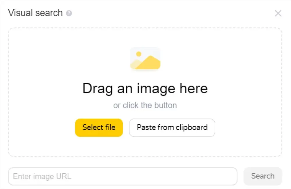 Yandex's Visual Search.