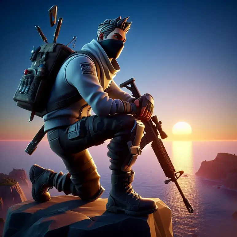 An in-game character from Fortnite is depicted in this image.