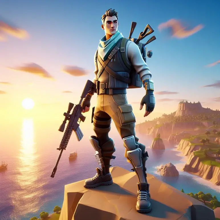 Here is an image of a character from the game Fortnite.