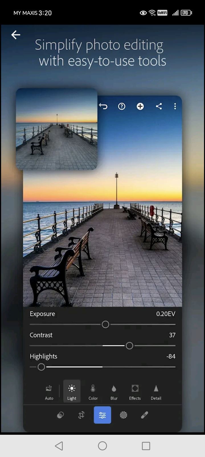 One of the best Android apps to have on your phone: LightRoom (Screenshot 1)