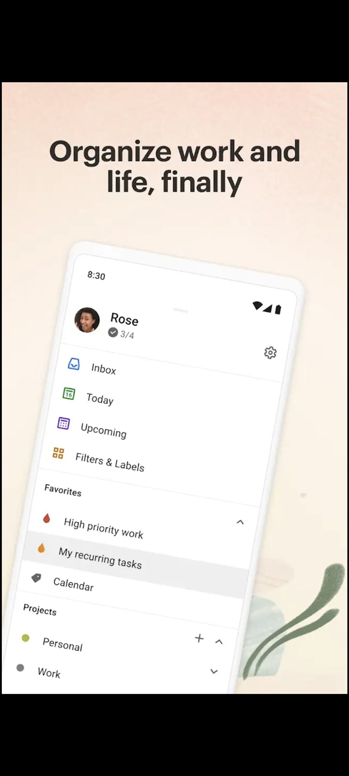 One of the best Android apps to have on your phone: ToDoist (Screenshot 1)