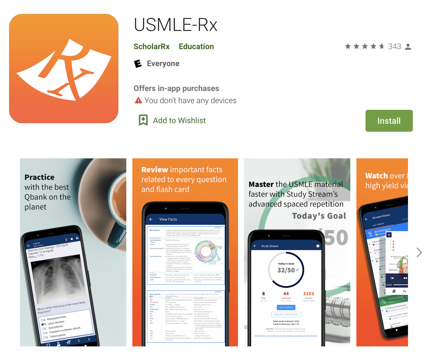 One of the Best Apps for USMLE Preparation: USMLE-Rx