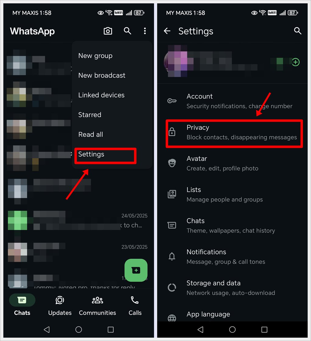 Silence Unknown WhatsApp Calls (Android) - Settings and Privacy